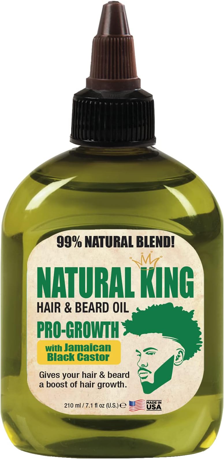 SFC Natural King Pro-Growth Hair & Beard Oil with Jamaican Black Castor Oil 7.1 oz.