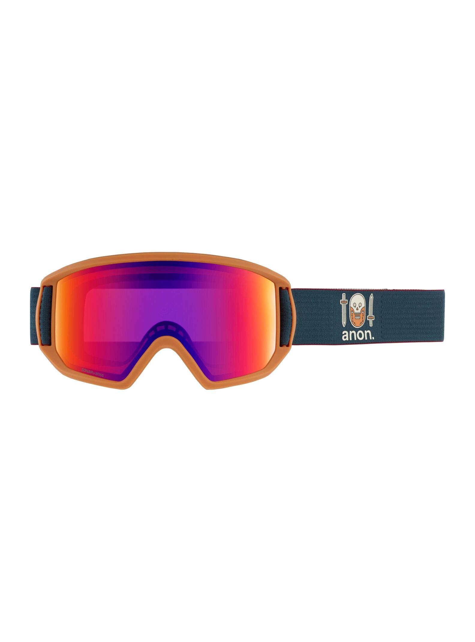 Anon Women's Relapse Goggle with MFI Mask, DOA Frame Sonar Infrared Blue Lens; Spare Lens: Amber