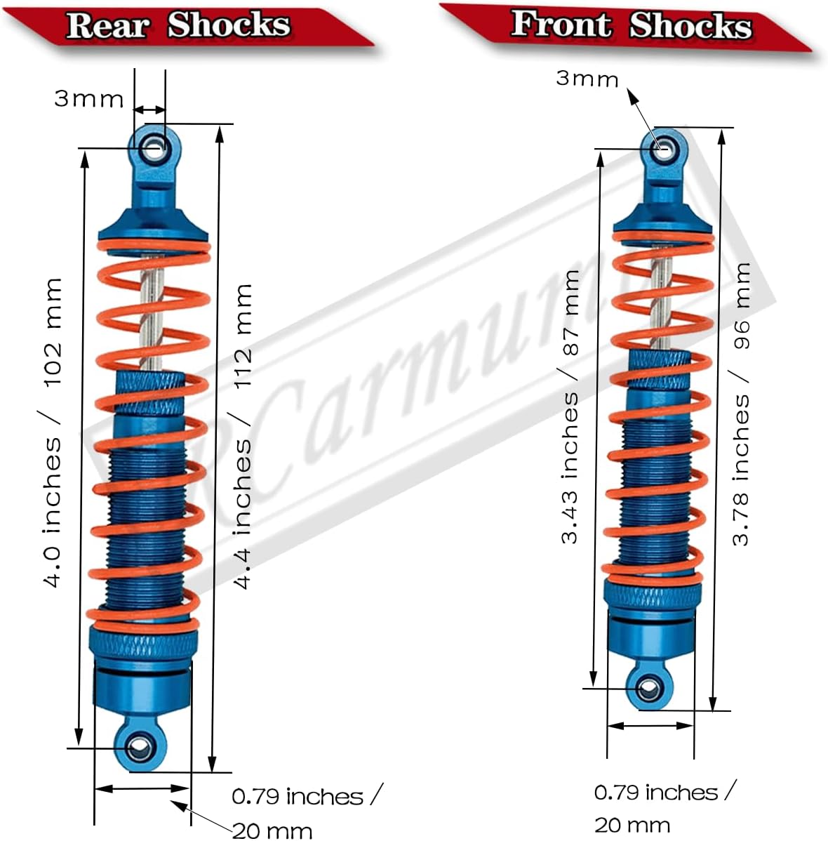 Upgrades Part for 1/10 Rustler VXL 2wd/Stampede VXL 2wd,Steel #45 Driveshafts,Alloy Front Rear Shock Absorbers,Suspension A Arms,Steering Blocks Caster Blocks，C-Hubs Left&Right,Navy Blue