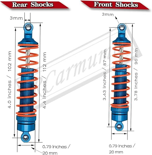 Miniatura 7 de Pieza de actualización RC para 1/10 Rustler 4x4, Rustler 4x4 VXL, brazo de suspensión delantero trasero de aleación, golpes, portadores de eje Verde