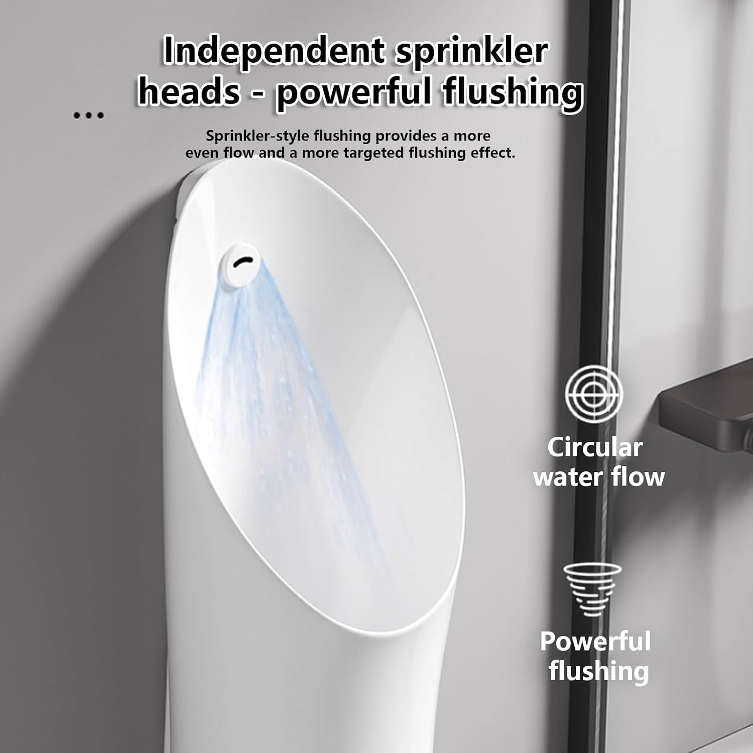 Męski pisuar stojący, automatyczny pisuar myśliwski, zapobiegający rozlewaniu, ceramiczny, do domu, szkoły i centrów handlowych. Szary+biały
