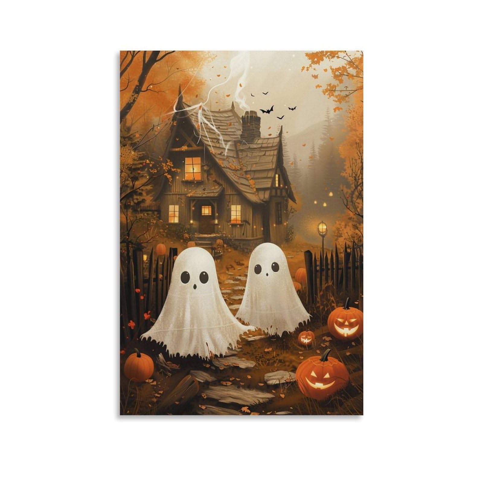 HUERYRYHY Autumn Cottage Spirits 03 Poster Wall Art Canvas Vintage Aesthetic Painting Decor for Rooms 20x30inch Unframe-style