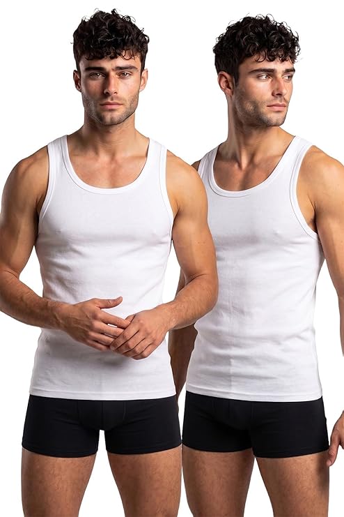 Van Heusen Mens Cool It Regular Fit Vest Pack of 2|100% Combed Cotton|Keeps You 