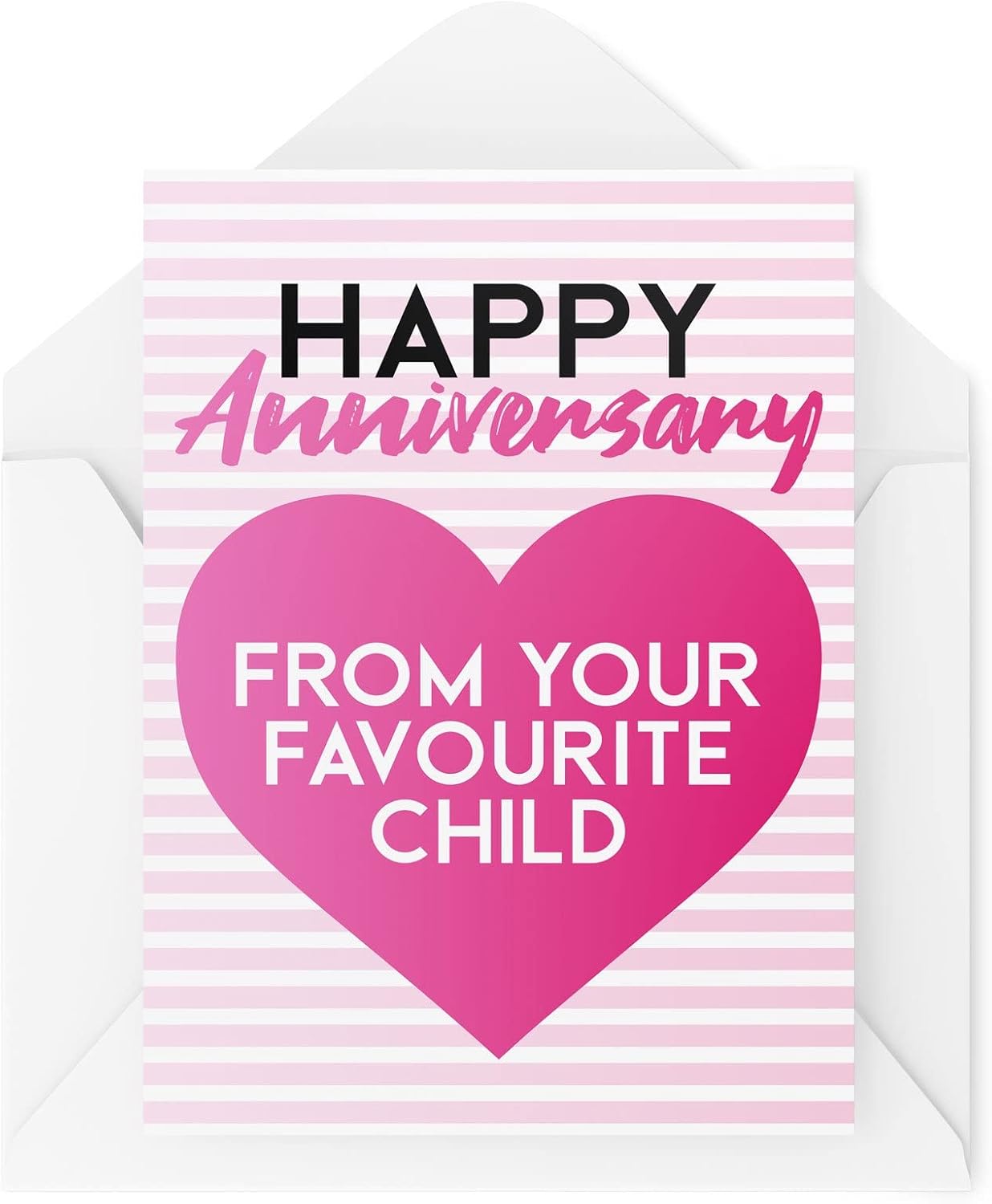 Funny Cards Happy Anniversary from Your Favourite Child Parents Wedding Greeting Witty Humour Laughter Banter Joke Fun CBH65