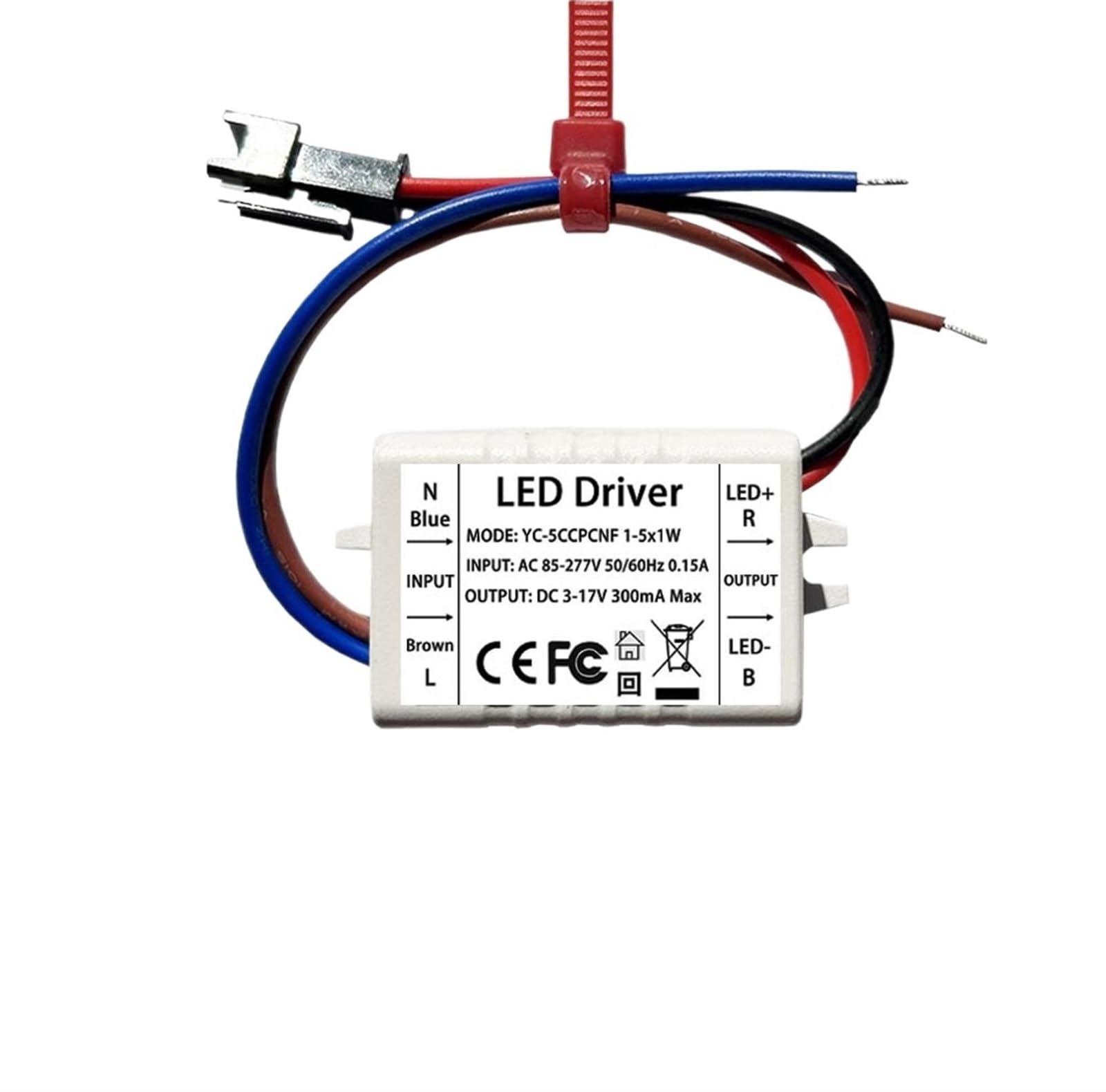 Trasformatore per LED, Driver LED da 1 W a 10 300 mA a 900 Alimentatore CC 3-7 V a 3-17(Dc 3-7v 600ma,ALUMINUM CASE-1 PIECE)