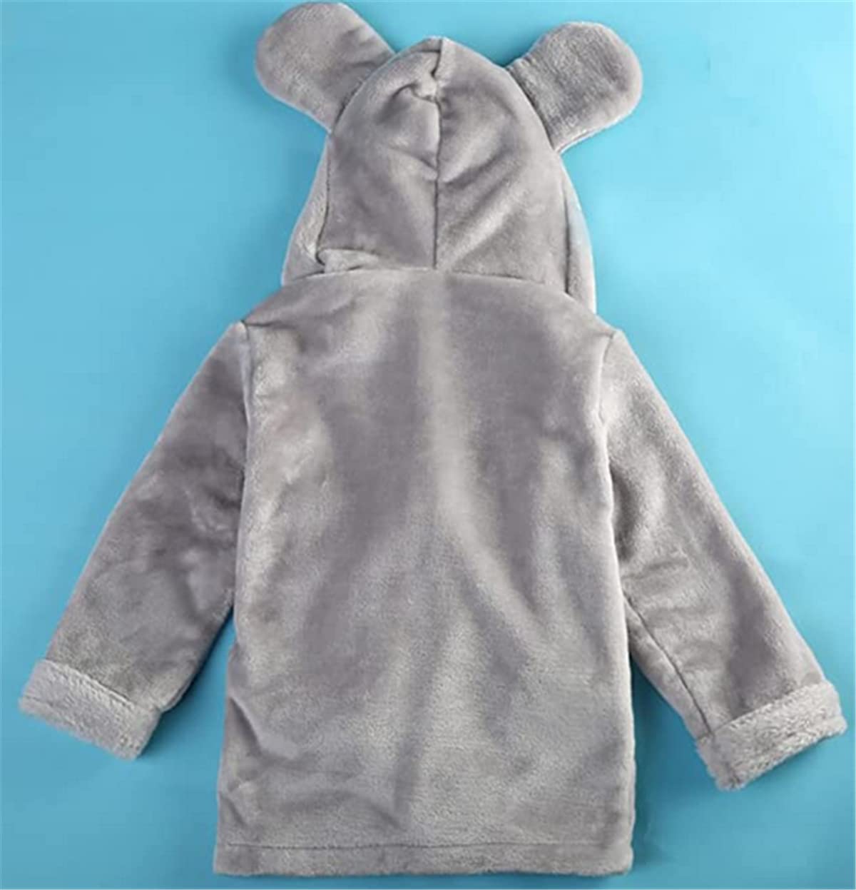 Aibrou Bata Invierno Albornoz Con Capucha Bata De Baño Franela Mujer