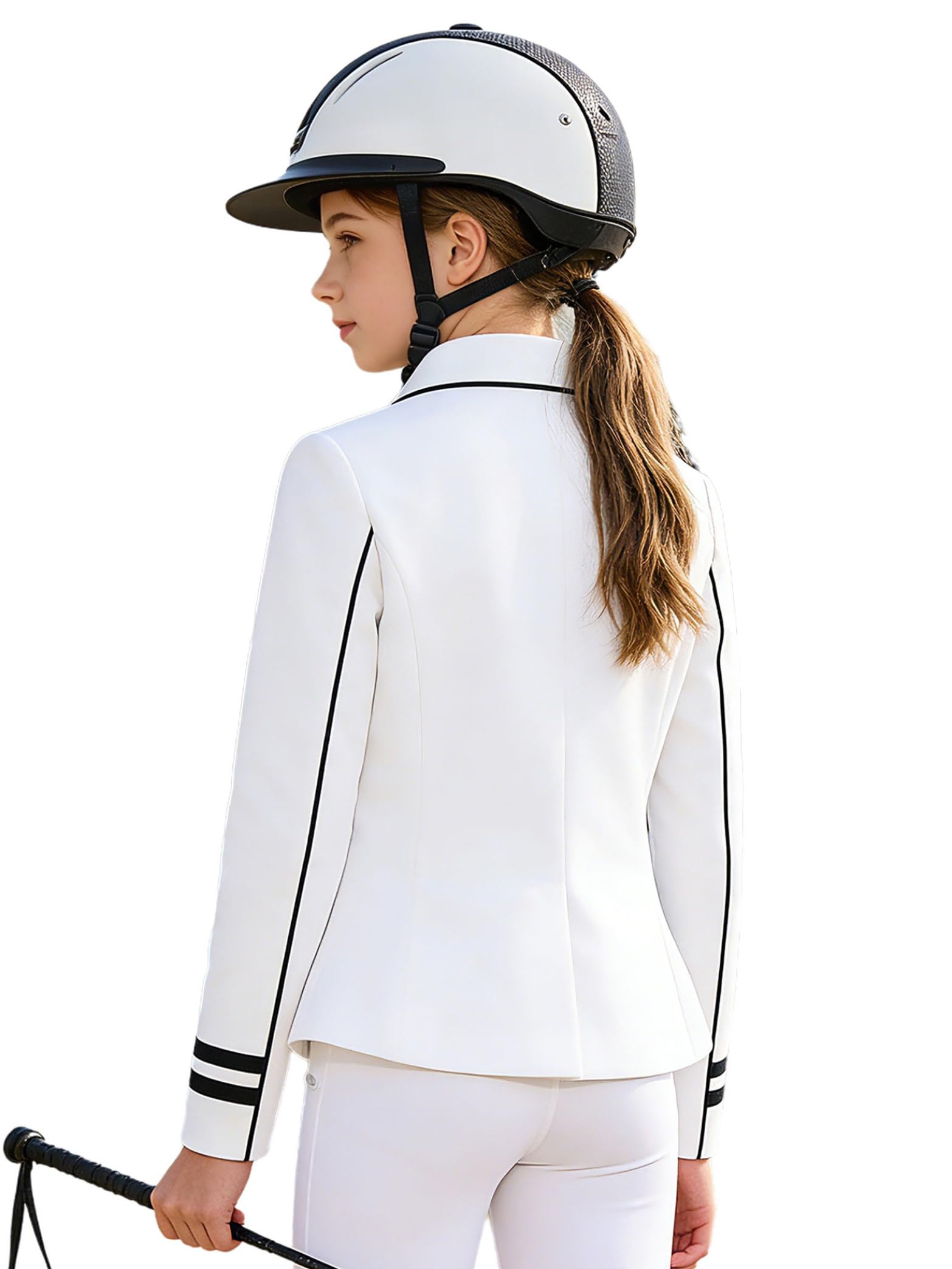Vxuxlje Reitjacke Mädchen Langarmshirt Reiten Sweatshirt Kinder Jacke Training Sportlich Jogging