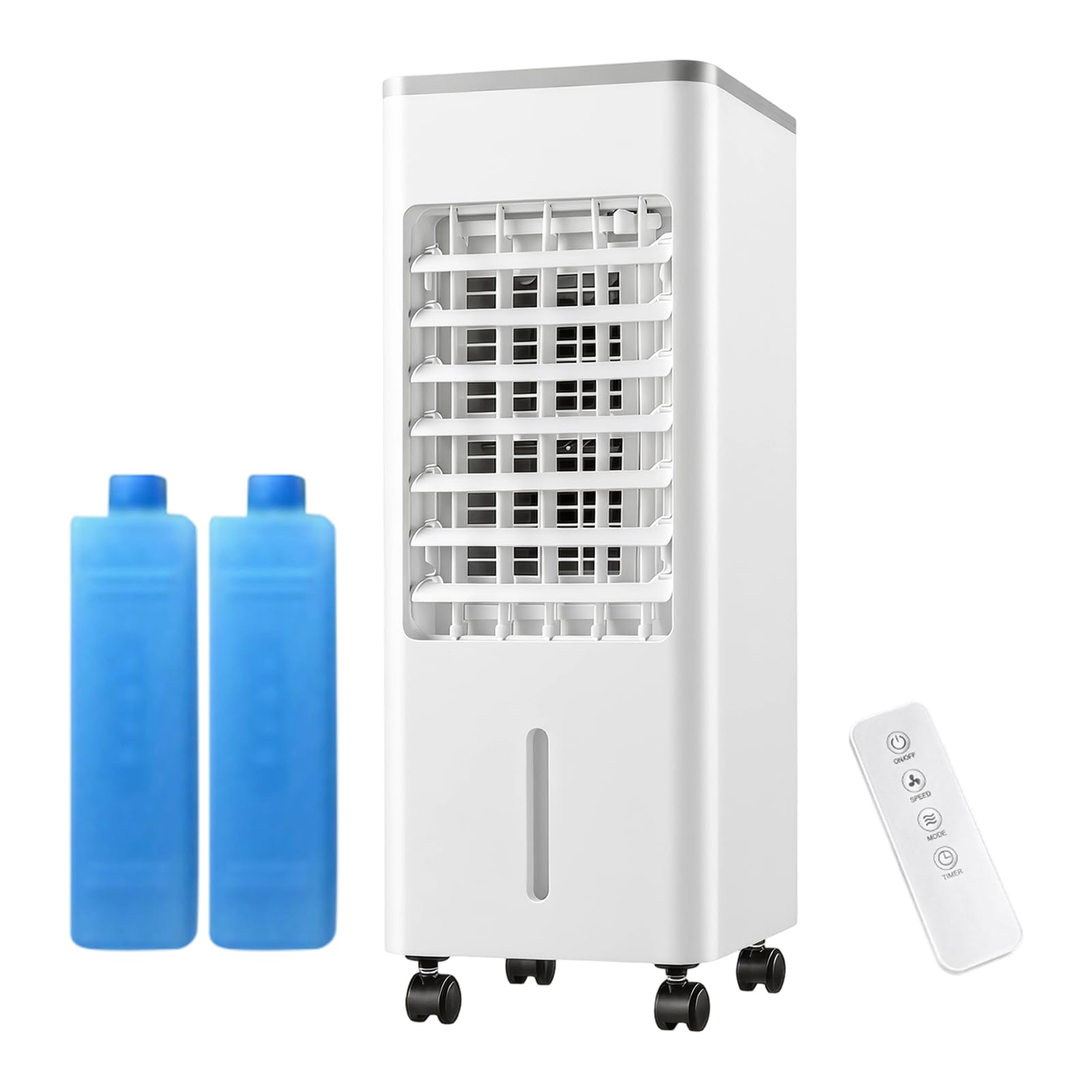 Mobile Klimaanlage ohne Abluftschlauch, Ventilator mit Wasserkühlung, Tragbare Klimagerät leise, Luftkühler mit Wasser, Portable Air Conditioner, Verdunstungskühler, Evaporative Air Cooler, Weiß