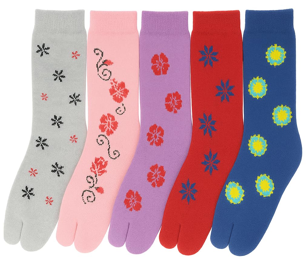 weavers villa Men & Women's Cotton Wool Blend Thumb Winter Socks, Calf-Length/Mid-Calf | Towel Knit Inside | Set of 5 Multi Shades-picture-27
