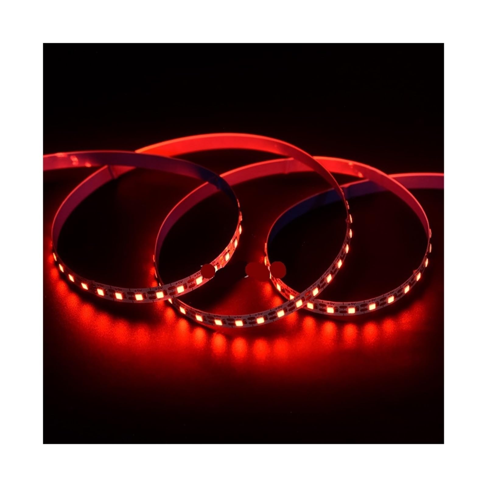 VISKEE 5 Meters Low Voltage 5V Light Strip Lighting Soft Wall Washer led Light Strip 2835 lamp Beads Super Bright Light Strip Led Light Strip (Size : Red Light)