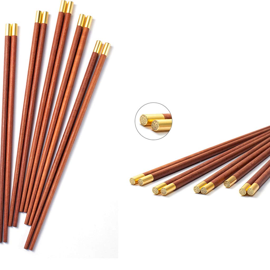 Coffret cadeau de baguettes réutilisables en bois avec étui, baguettes japonaises, baguettes chinoises de luxe en bois naturel, baguettes à sushi antidérapantes, baguettes lavables au lave-vaiss