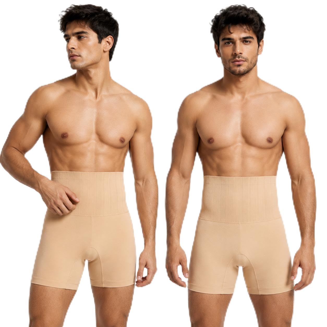 Men's High Waist Tummy Control Compression Shorts, Seamless Shapewear Boxer Briefs, Slimming Body Shaper Underwear, Stretch Compression Waist Trainer, Breathable Support Shorts-picture-35