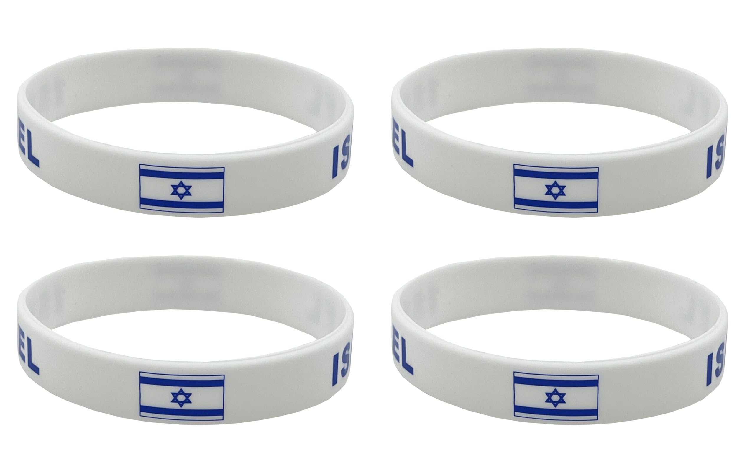 LLBFHH 4 Pcs Country Flag Rubber Bracelets, National Flag Silicone Bracelet, Rubber Wristbands Patriotic Decorations Gift, Polyester