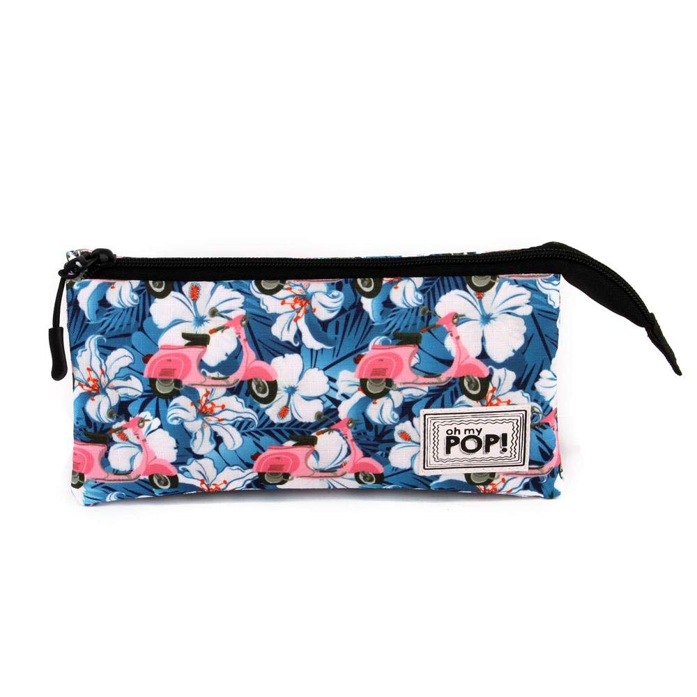 Oh My Pop!Oh My Pop Pink Scooter-Triple HS Pencil Case Pencil Cases, 24 cm,Multicolour
