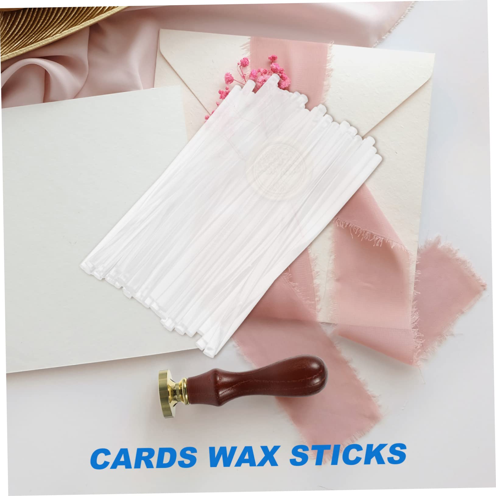 50 Barras de Cera para Sellar Sobres y Personalizar Tarjetas Hechas a Mano Material Sintético Transparente Adecuado para Invitaciones de Boda y Manualidades