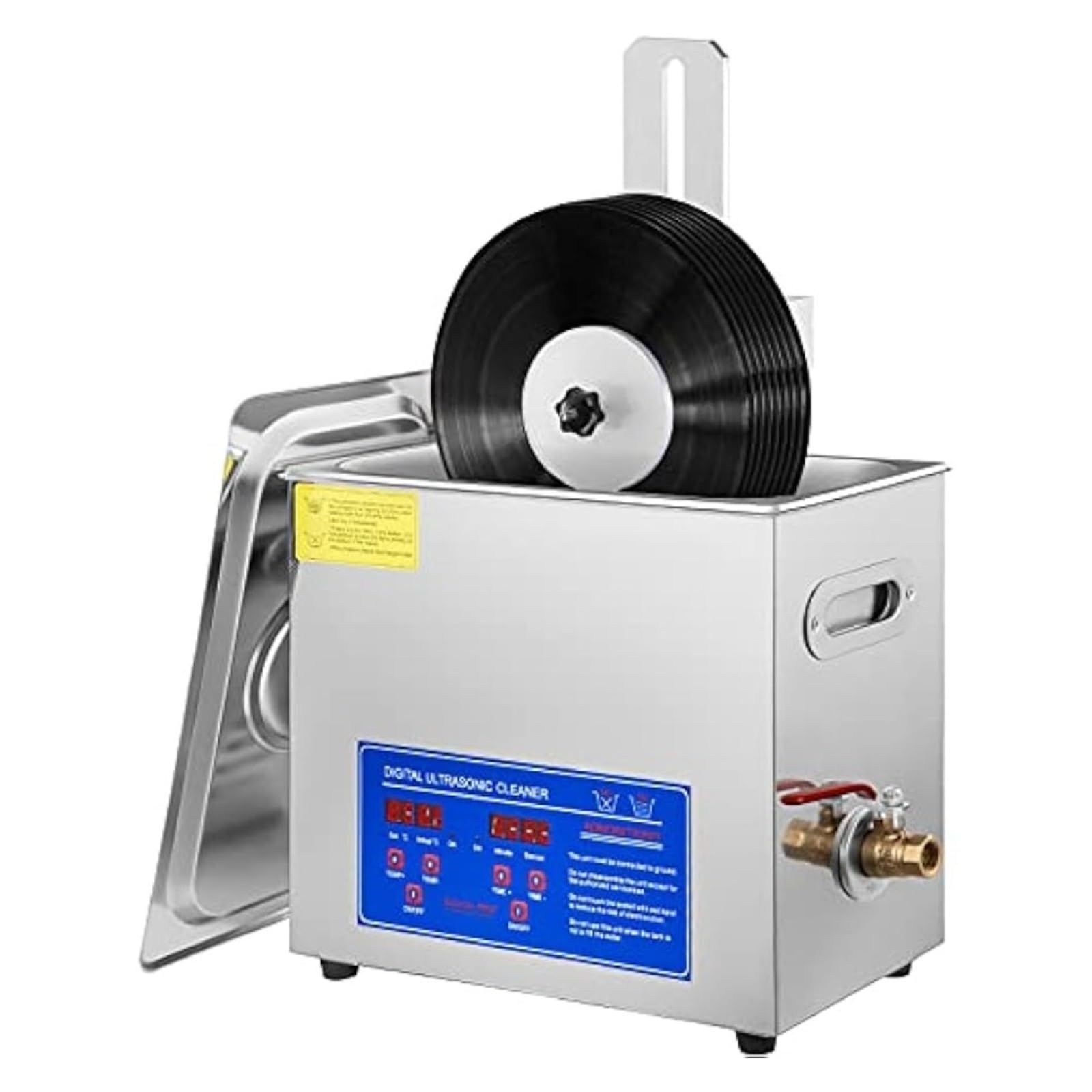 Macchina for la pulizia del vinile ad ultrasuoni da 6 litri, pulitore di registrazione ad ultrasuoni da 180 W