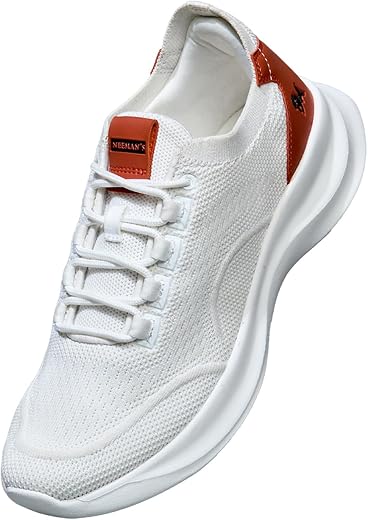 Neeman's The Knit Strides Sneakers for Men | Lightweight with Breathable Knit Upper &amp; Cushioned EVA Sole for All-Day Comfort