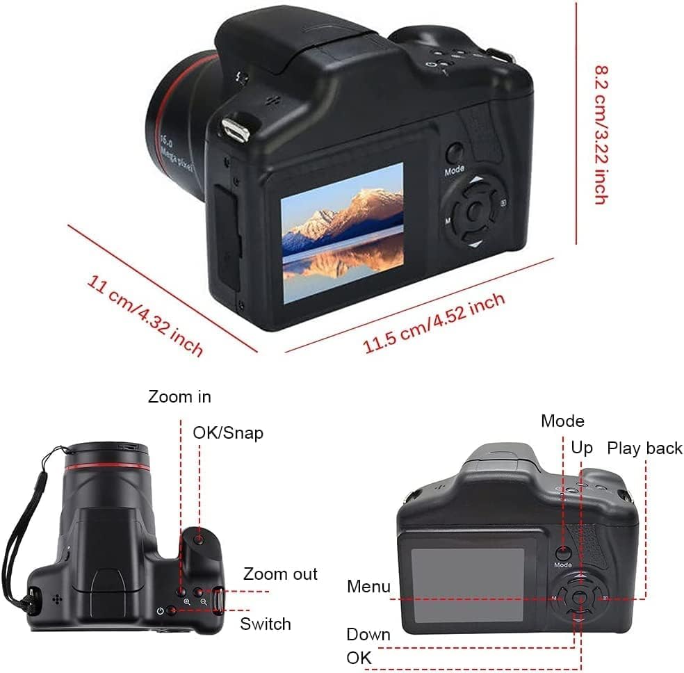 Amazon | eDealz デジタルカメラ 16MP フォトカメラ ミニ
