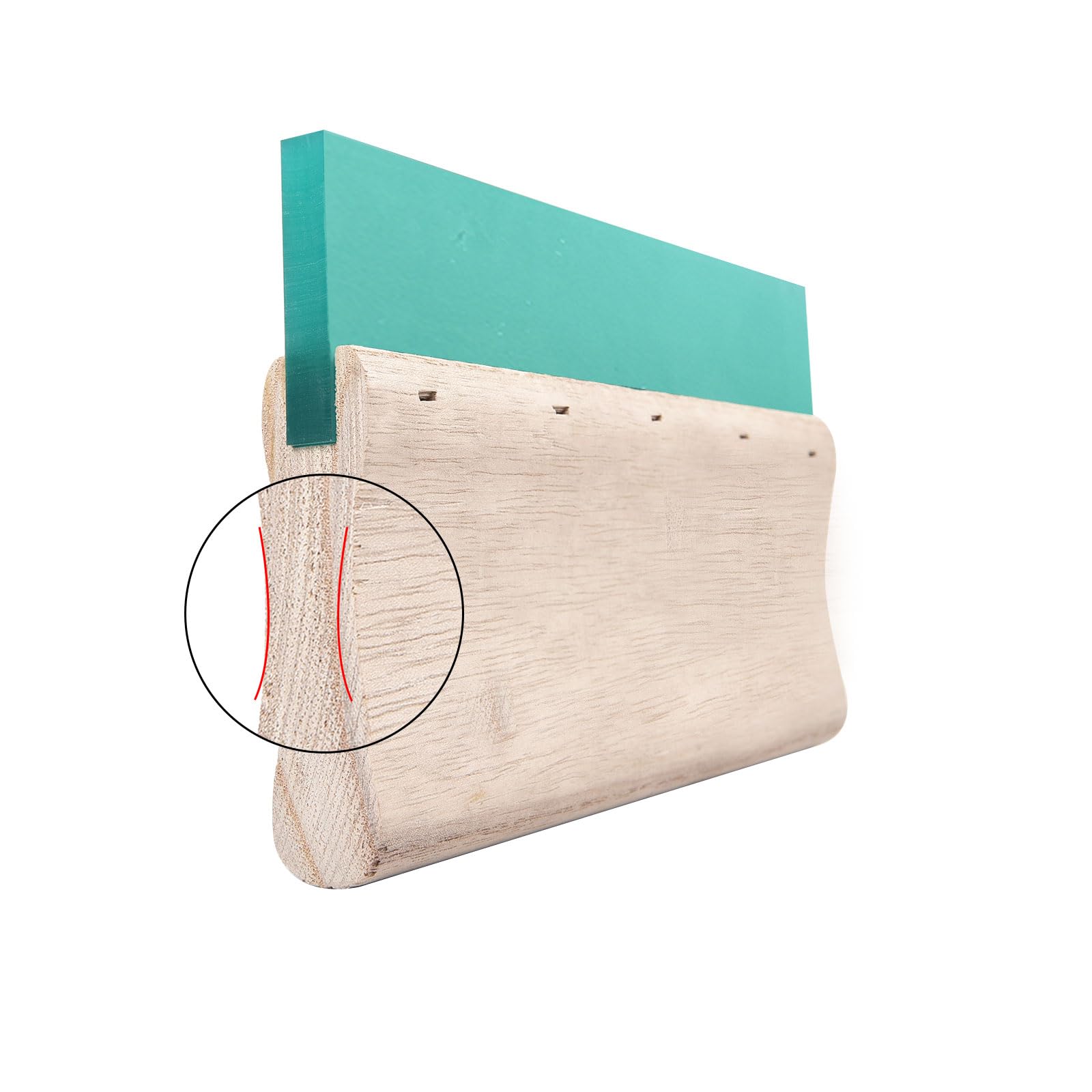 Raschietto Per Serigrafia 4 Misure - 10/15/20/30cm In Gomma E Legno Per Stampa - Foto 7