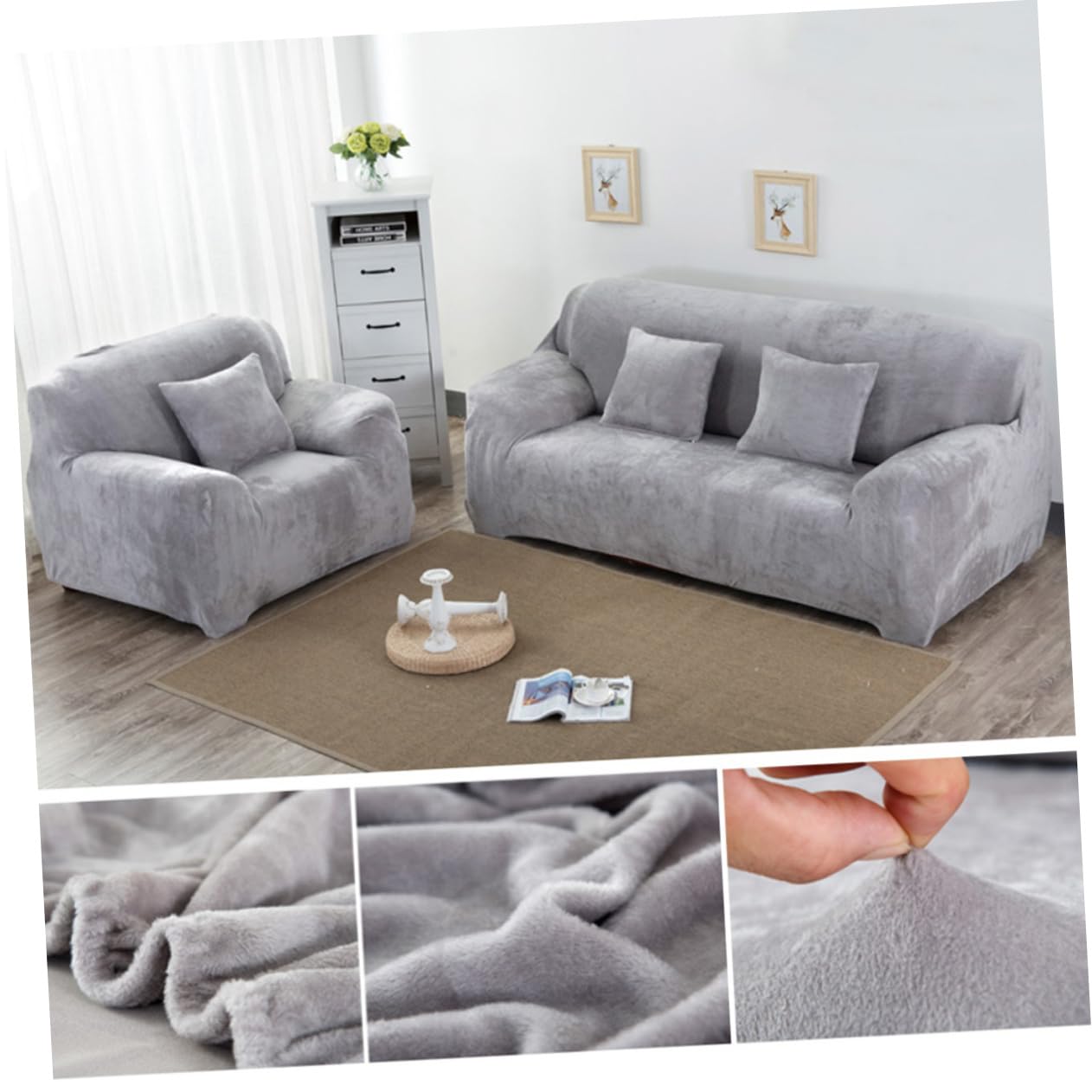 ABOOFAN Funda Cubre Sofa Elástica Poliéster y Elastano De Fundas Protector Sofa