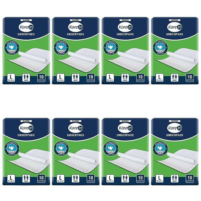 KareIn Classic Underpads, Large 60 x 90 Cm, Superior Absorbency, Leak Proof, Pack of 8, 80 Count (B0CD1ZDF8N) Amazon Price History, Amazon Price Tracker
