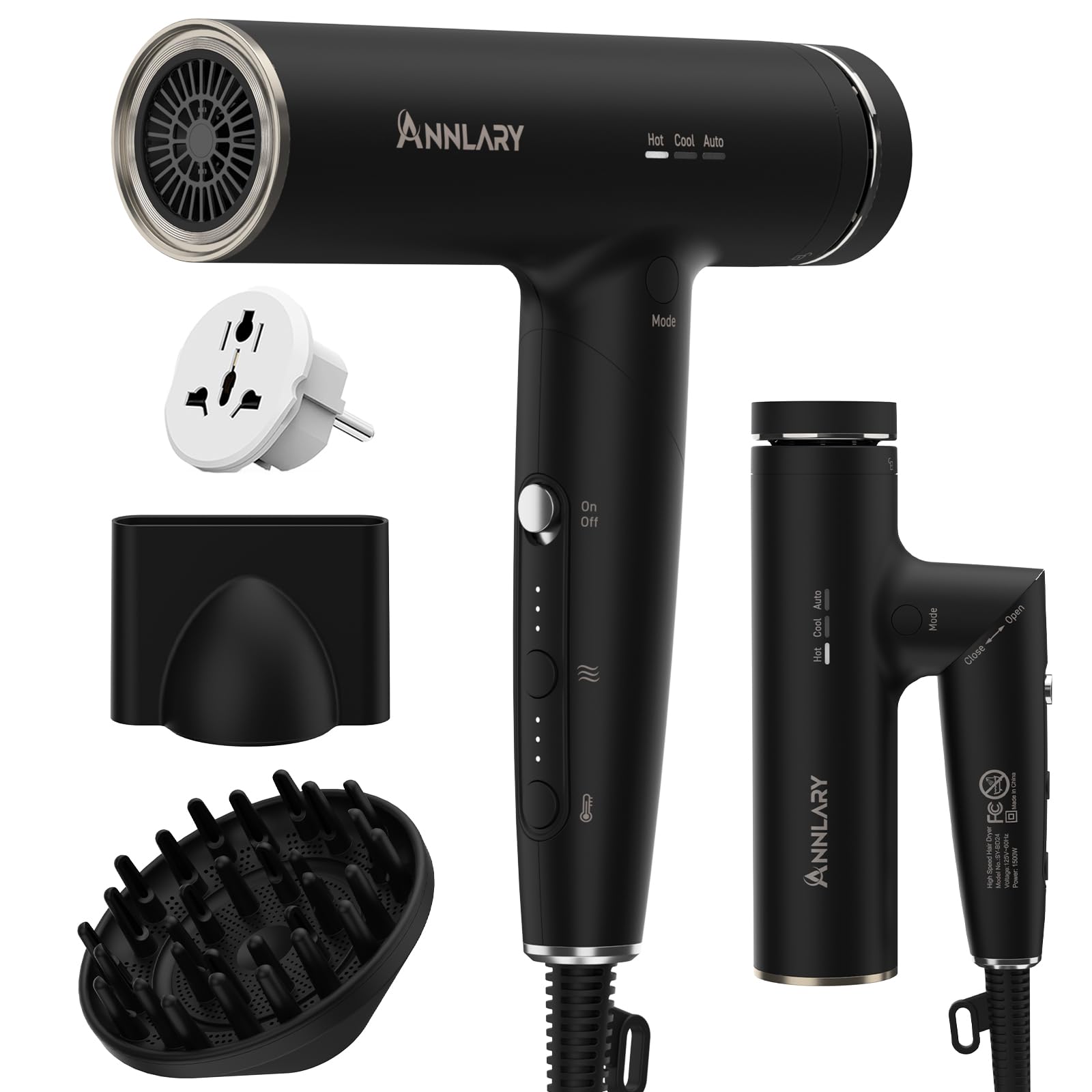 ANNLARY Dual Voltage Hair Dryer