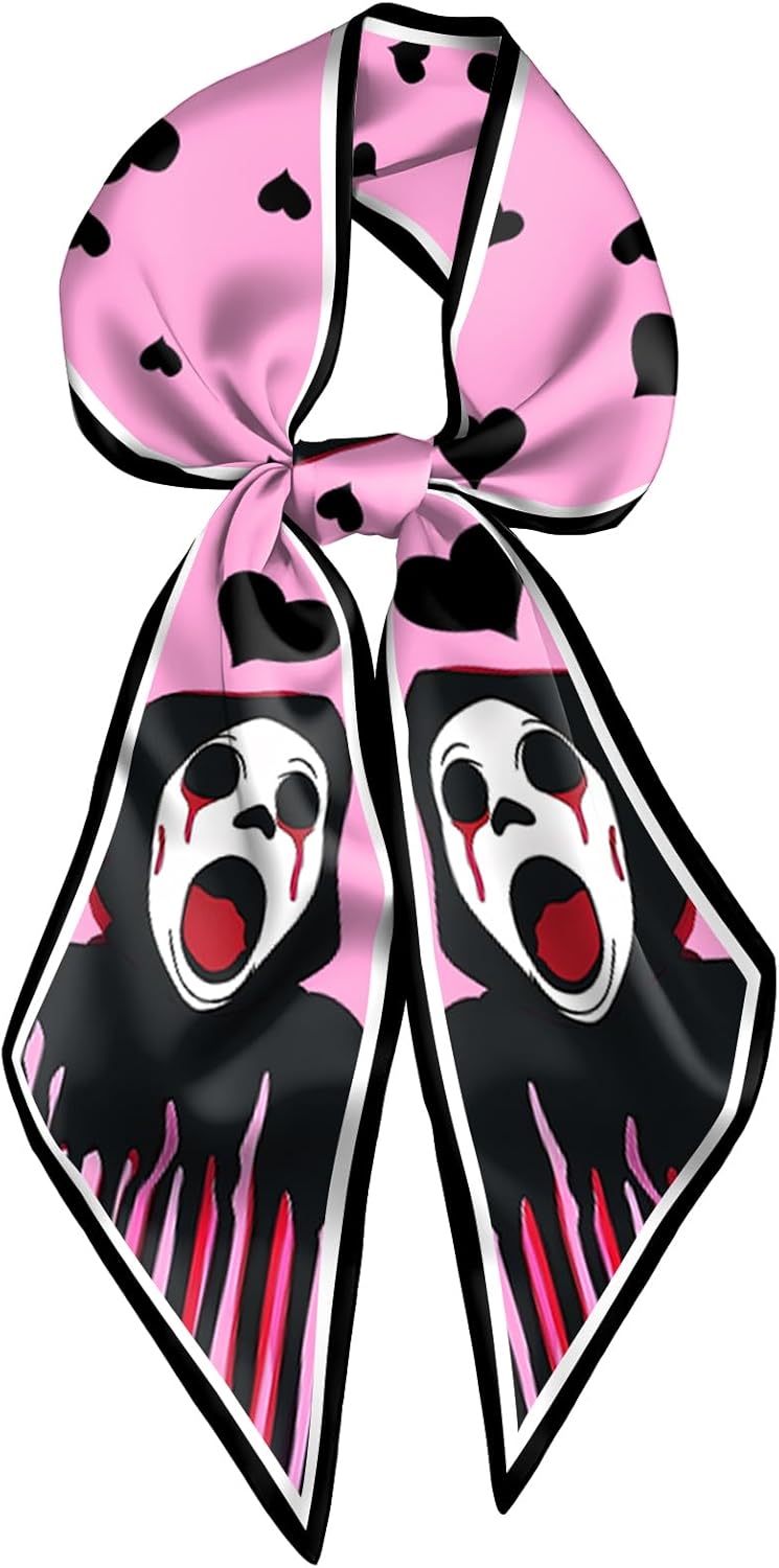 Head Hair Scarf Neck Silk Feeling Scarves Long Thin Satin Fashion Handbag Cute Decoration Women Girls 59 * 6.7''