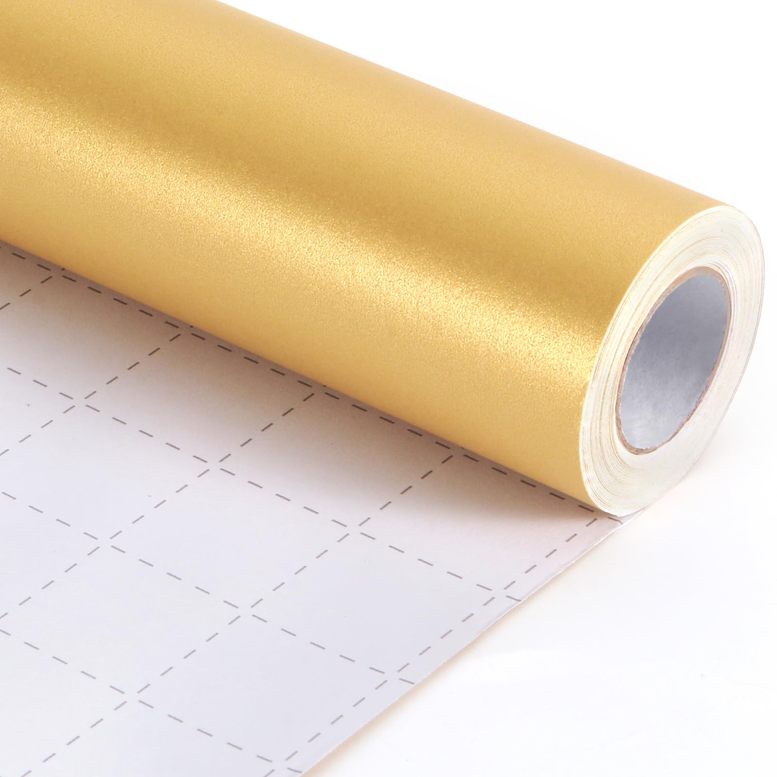 Goldfarbenes mattes Geschenkpapier, 43,2 x 10,1 m, einfarbig, Weihnachtsgeschenkpapier, Perlglanzpapier, Kunst-Bastelpapierrolle, Geschenkpapier für Hochzeit, Valentinstag, Geburtstag, Weihnachten