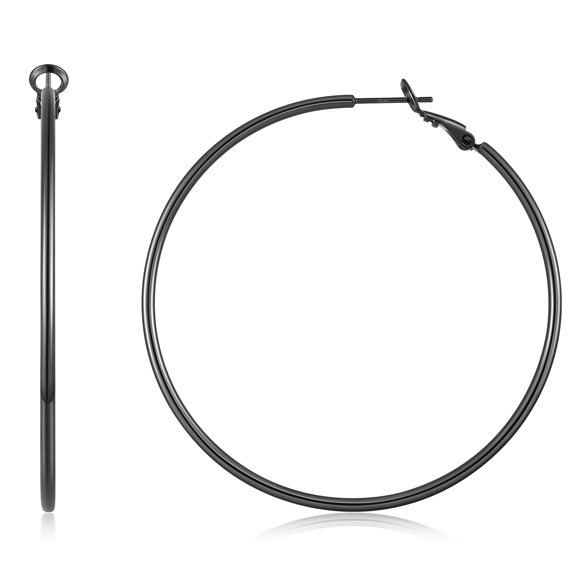 Gacimy Gold Hoop Earrings for Women, 14K Gold Plated Thin Hoops