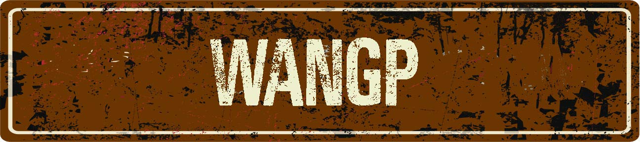 WANGP Brown Grunge Style Rustic Vintage Look 8" Wide Decal Bumper Sticker for use on Any Smooth Surface