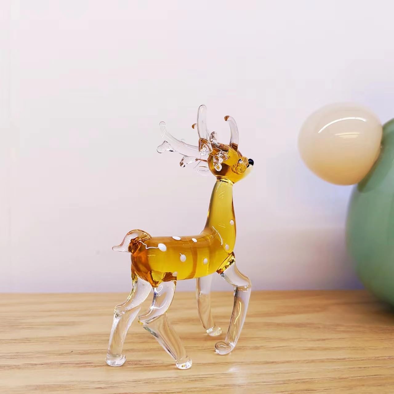 ✯ クリスタル ガラス 鹿 シカ 置物 ✯ Amazon.co.jp: BEAULEMNA 鹿像 アクリル 跳躍 トナカイ 鹿 置物 ガラス