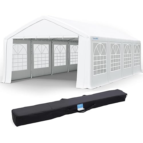 Quictent Premium 10x30 Party Tent Heavy Duty Outdoor Gazebo White Event Shelter Wedding Canopy Tent for Parties Carport BBQ with Removable Sidewall Windows & Storage Bags