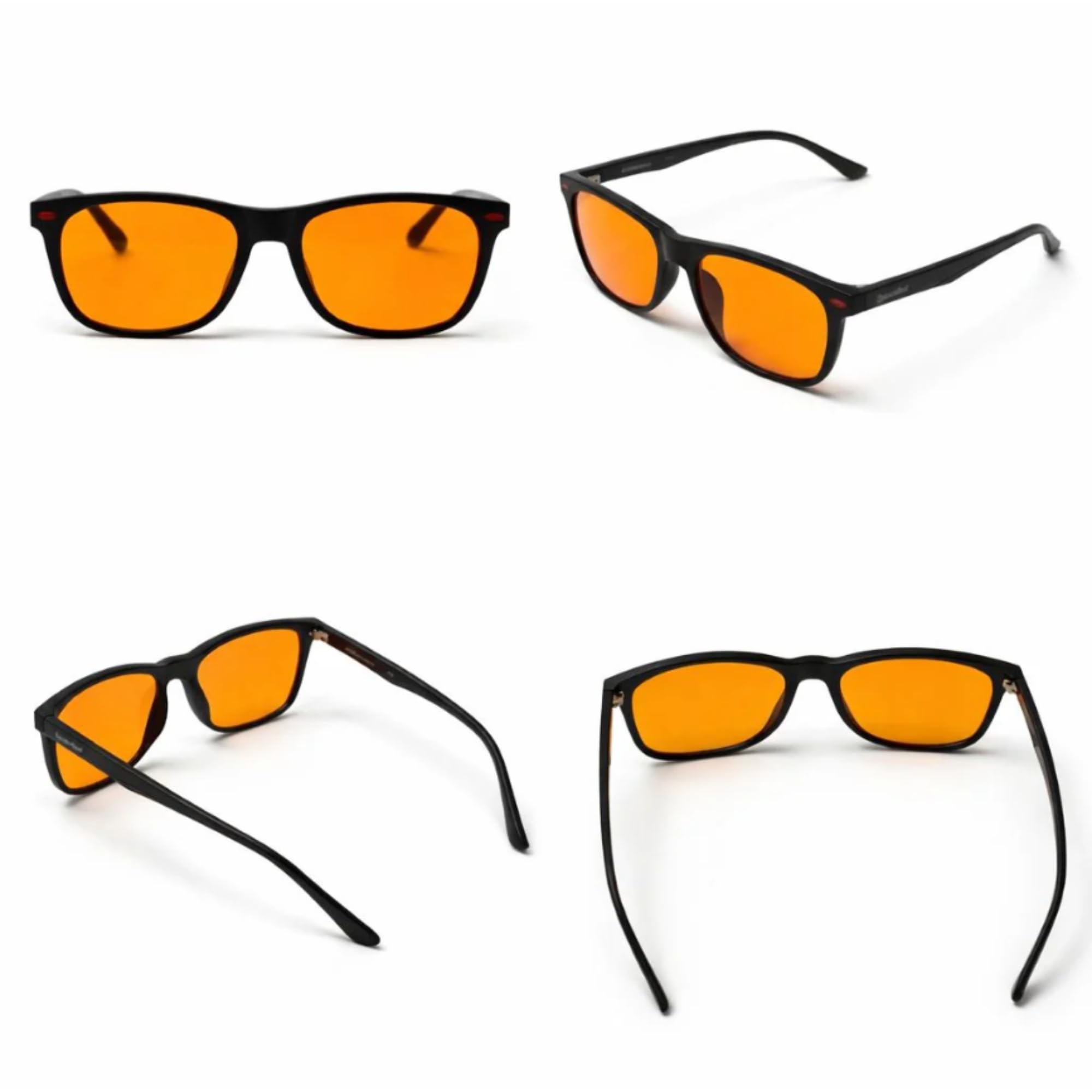 Puremind Gafas Bloqueo Luz Azul – Clip Gafas Naranjas Filtro para Protección Luz Azul Antifatiga - Blue Light Blocking para Pantallas Ordenador Gaming - Blockers Antii