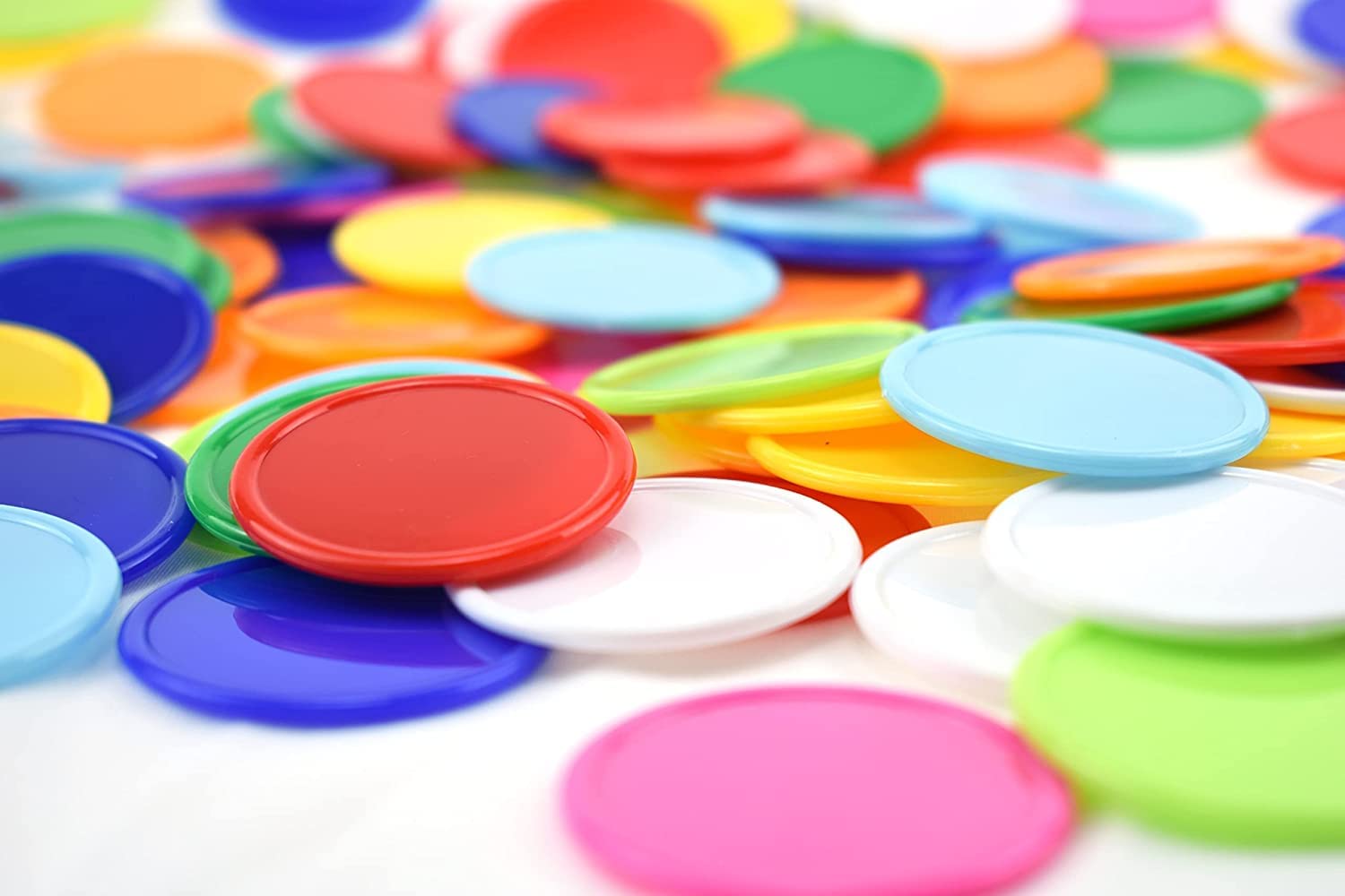 Azatemgo 3000 pezzi Contatori Gettoni di plastica colorate,(Φ37 mm - 9colori)