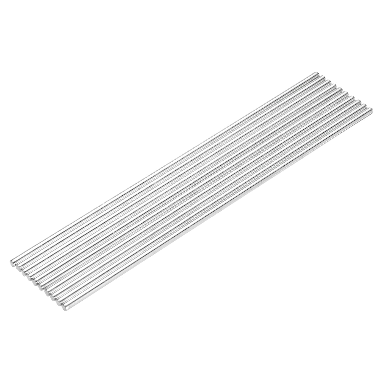 sourcing map 10pcs 3mmx150mm Toys Shaft Round Rod Iron Shaft Silver — image 1