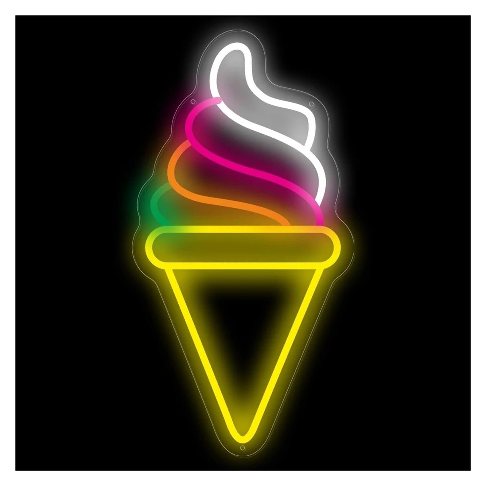 LEMST Signs Lamp Ice Cream Neon Signs USB Powered Neon Lights Adjustable Brightness, Suitable for Window Decor Commercial Signs(15.6cmx30cm)