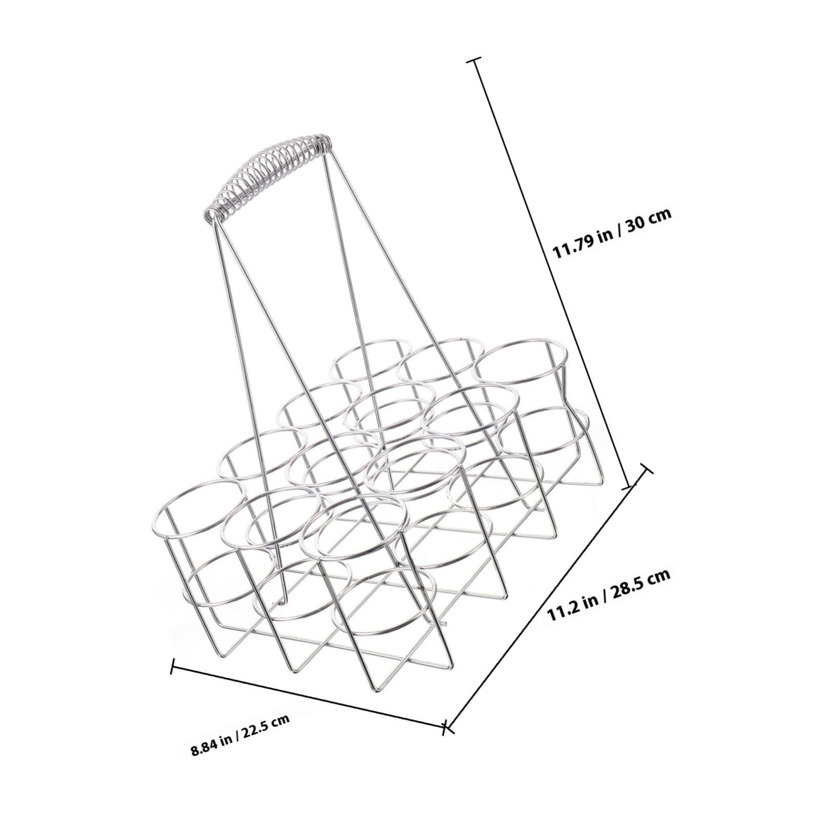 Toyvian Bierträger aus Metall für Bierflaschen, Tischorganizer, Silber