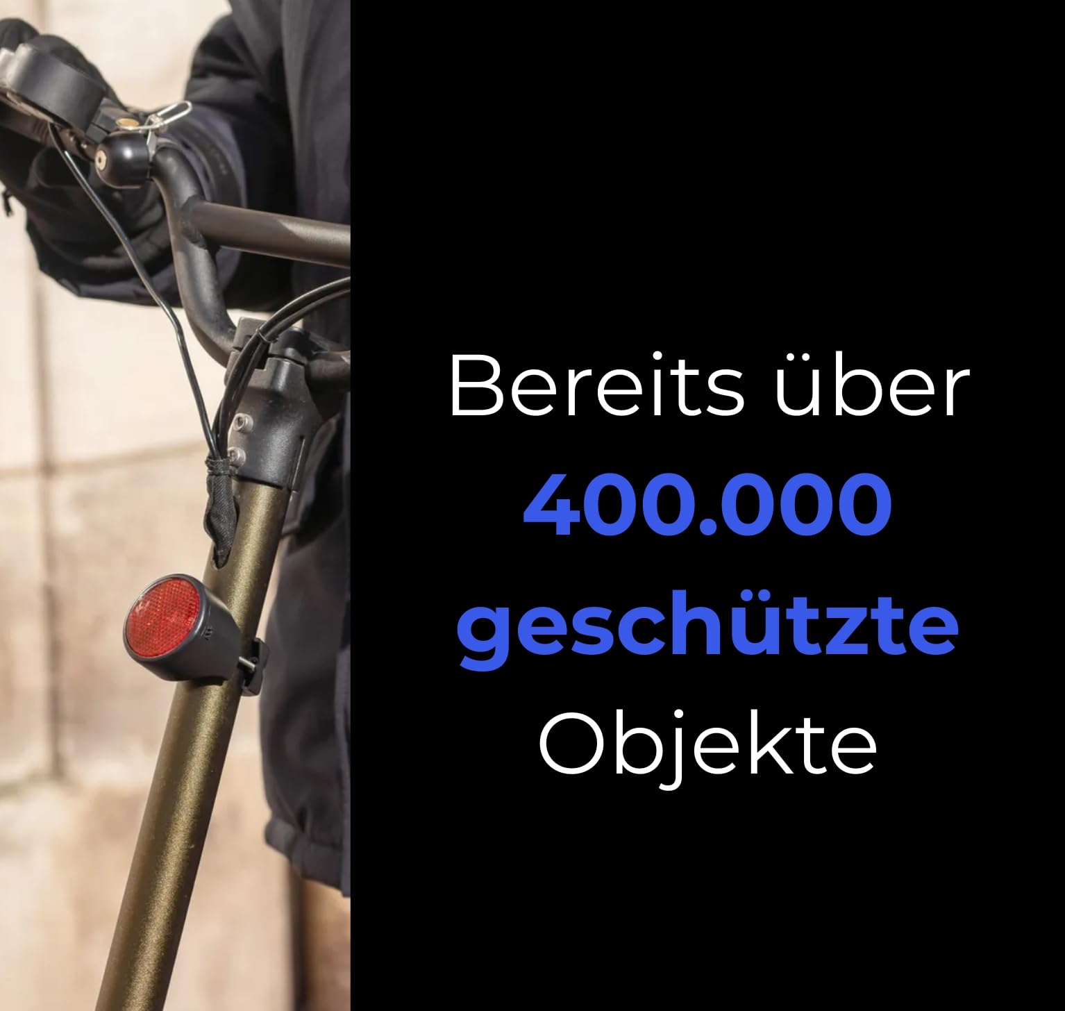 Invoxia Bike Tracker - GPS-Tracker Diebstahlschutz für Fahrräder - Reflektor mit Echtzeit-Alarmfunktionen - Inklusive 3-Jahres-Abo - bis zu 3 Monate Akkulaufzeit - Leicht und Unauffällig - Wasserdicht