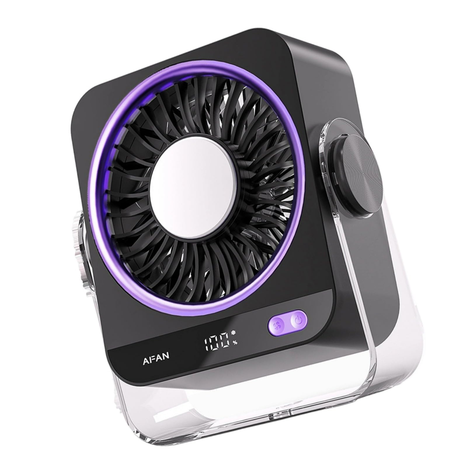 NRVTRE Table Fan with Cooling Airflows USB Rechargeable Conditioning Fan for Small Rooms Offices Use Easy to Use Small Space Saving