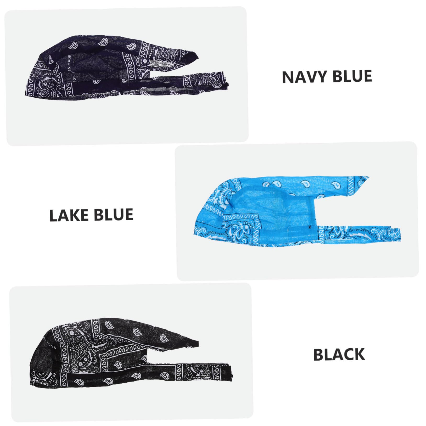 SHERCHPRY 15pezzi Cappelli Bandana Hip-hop Per Uomini Cappelli Pirata Regolabili Per Sport e Chemioterapia Di Colori Lago