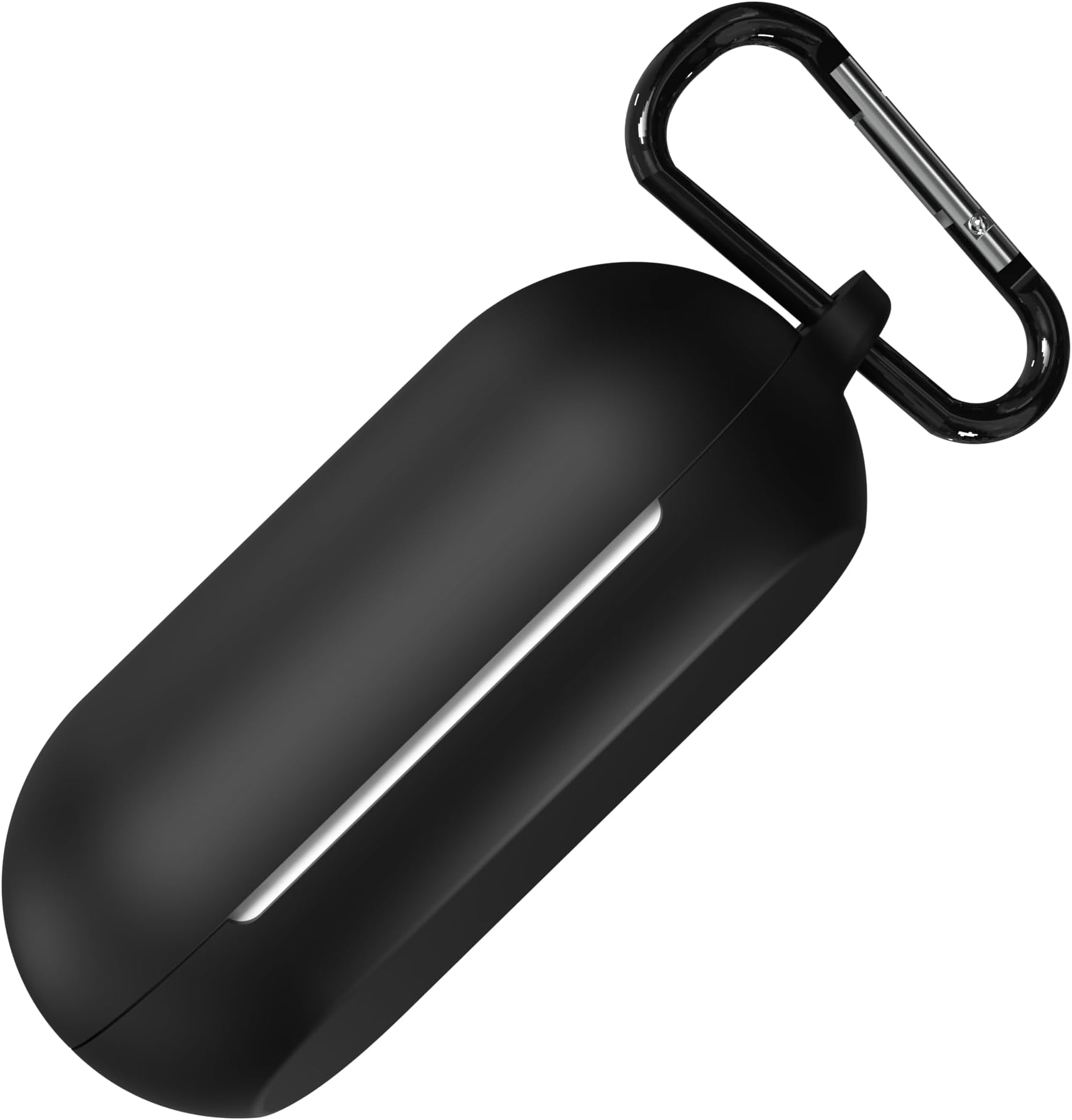 Sounce Portable Silicone Case Cover Scratch-Resistant, Non-Slip Grip, Carabiner Clip Compatible with Keychain for Sony C500 TWS Case Full Protection Shockproof Case Cover Anti Fall Anti Dust (Black)