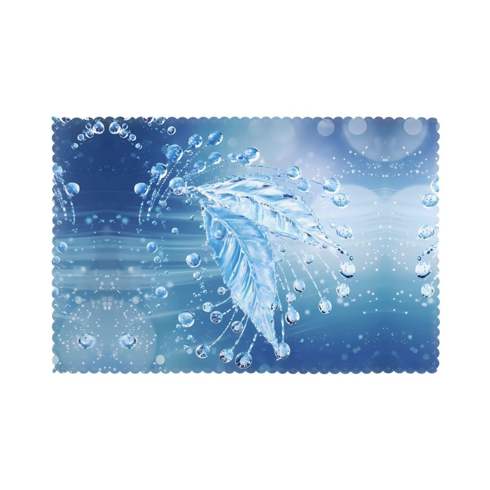 WHJSHOP Ocean Water Prints Placemats Set of 6 12x18in – Transform Your Table into a Cozy Haven for Memorable Meals