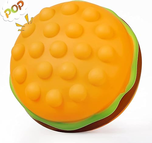 ZAHAR Toys Hamburger Squishy Pops para niños Juguete sensorial para aliviar el estrés, descompresión, tiempo de juego 3D Squeeze Pop para niños y
