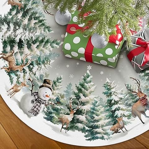 AUSTAB 36 Inch Rustic Christmas Tree Skirt Cover