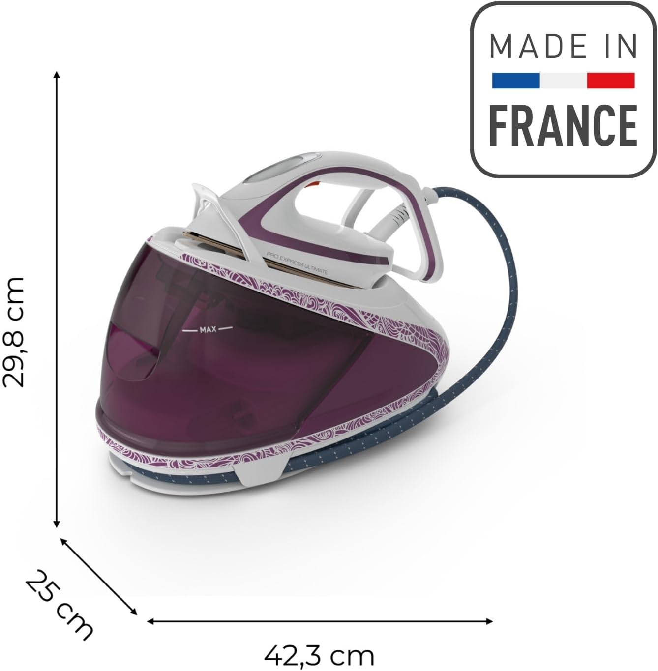 Calor Pro Express Ultimate, Centrale Vapeur Haute Pression, 7,3 Bars, Débit vapeur 490 g/min, 5 réglages, Fabriqué en France, GV9560C0 — vue 2