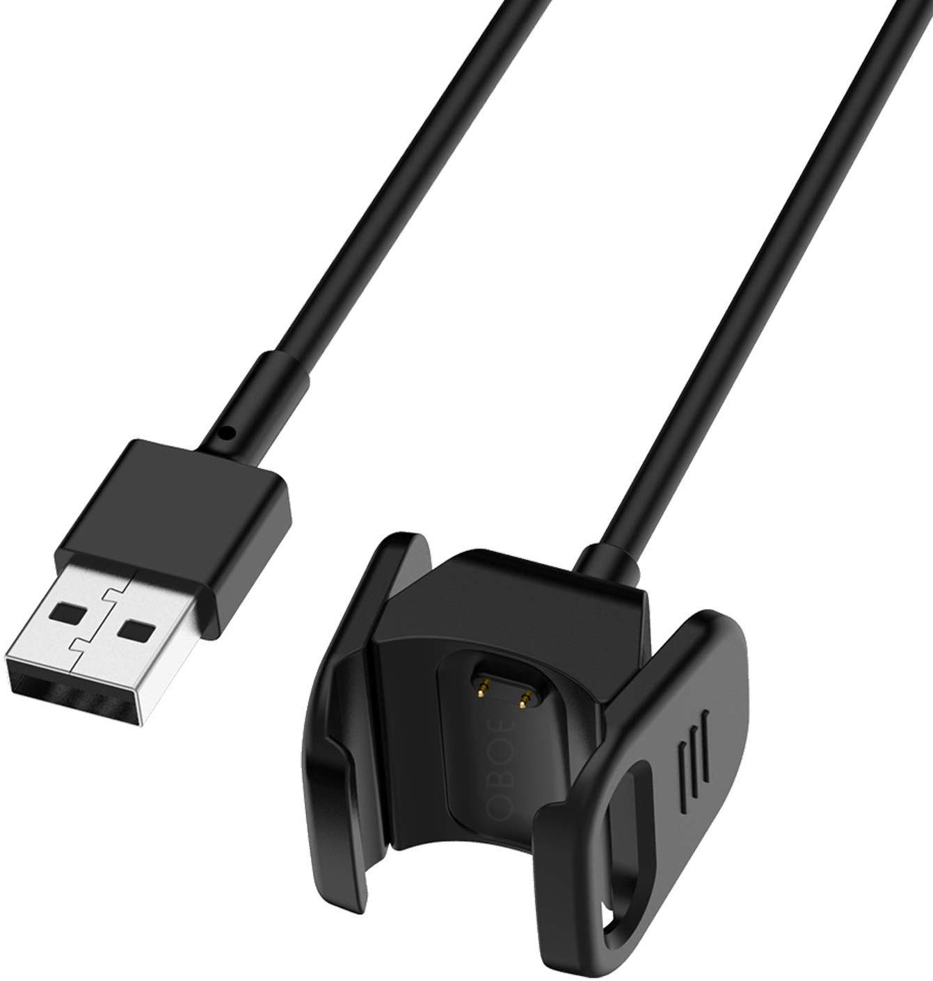 Oboe USB Charger Cable Charger Dock for Fitbit Charge 3 (Black)