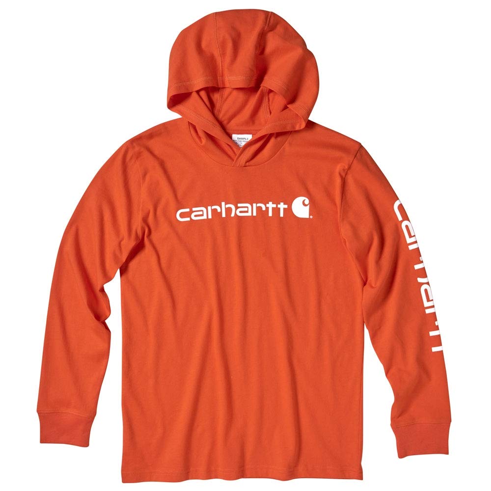 Carhartt Camiseta de Punto de Manga Larga con Cuello Redondo Camiseta para Niños