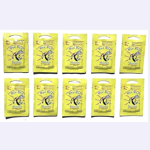 Repelente de insectos, toallitas Towellette sin DEET al 20% de picaridina (paquete de 10) Tell Your Bye Bye Skeeter Story