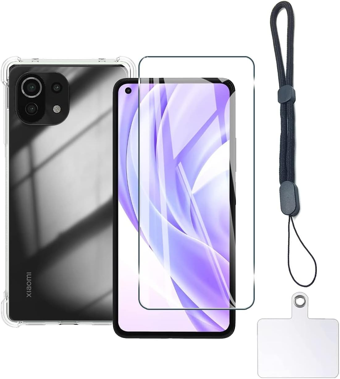 Custodia Portafoglio In Pelle Per Xiaomi Mi 11 Lite - Con Slot Carte E Supporto, Blu