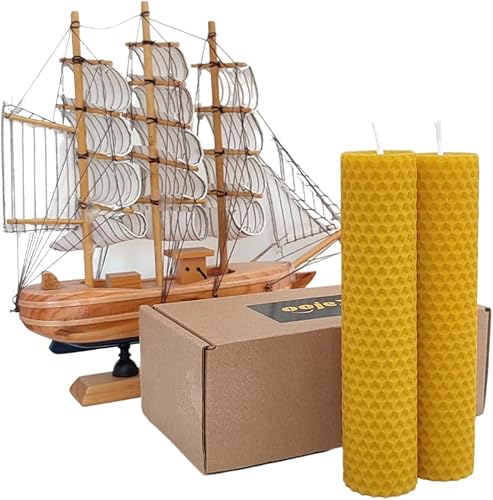 Miniatura 2 de Velas de cera de abejas puras%100% Velas de cera de abejas Decoración del hogar Velas de cera de abeja amarilla Vela hecha a mano Vela de pilar